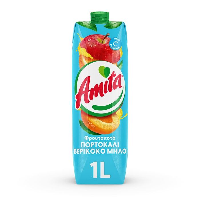 AMITA Πορτοκάλι-Μήλο-Βερίκοκο 1L