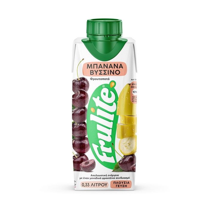 Φρουτοποτό Μπανάνα, Βύσσινο Frulite 330ml
