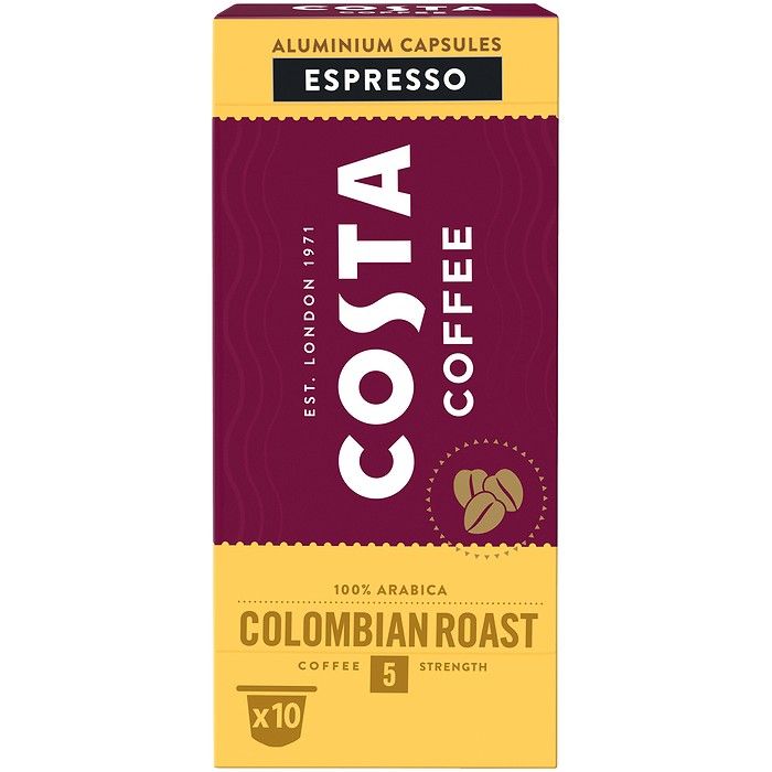 COSTA Κάψουλες Καφέ Espresso Colombian Roast 10 x 6g