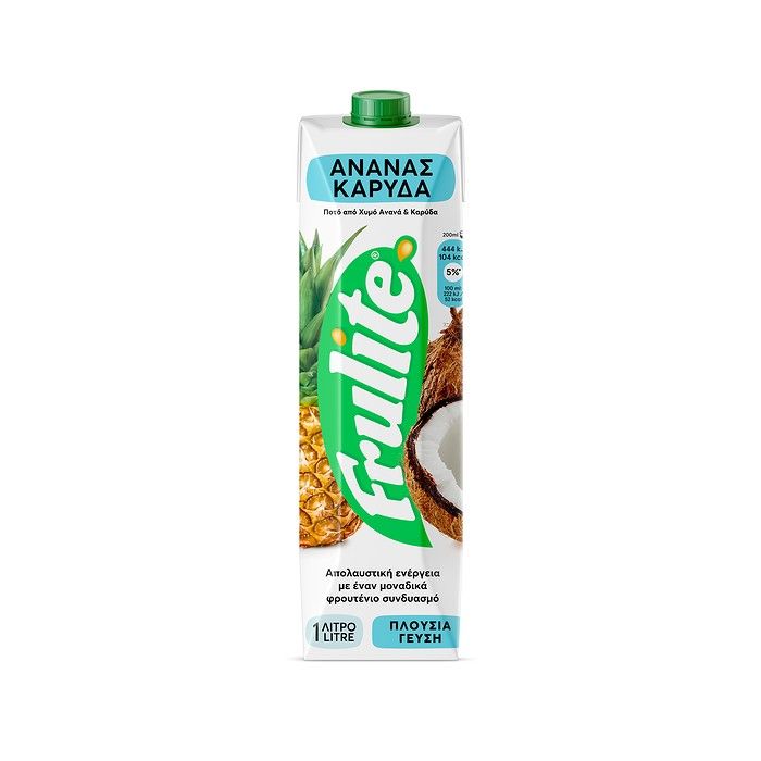 Φρουτοποτό Ανανάς, Καρύδα Frulite 1L
