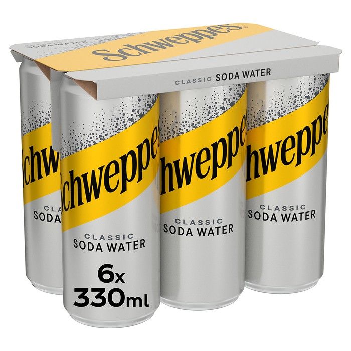 Schweppes Soda Water 6 x 330ml