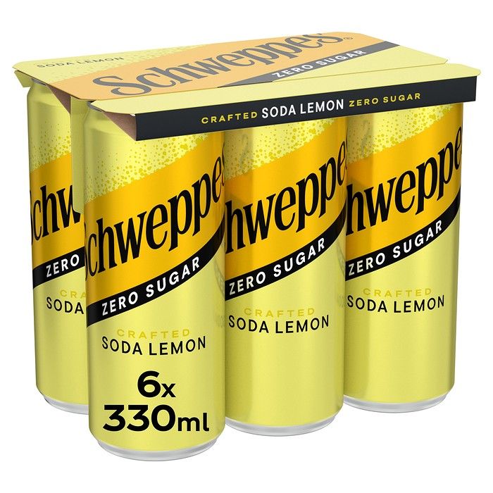 SCHWEPPES Σόδα με Λεμόνι Χωρίς ζάχαρη 6 x 330ml