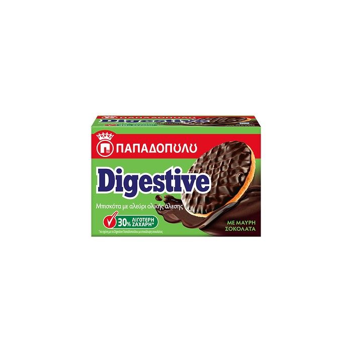 Digestive με  Μαύρη Σοκολάτα & 30% Λιγότερη Ζάχαρη