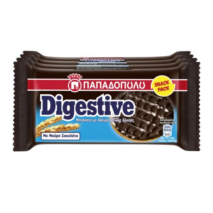 Digestive με Μαύρη Σοκολάτα Snack Packs 4x67g