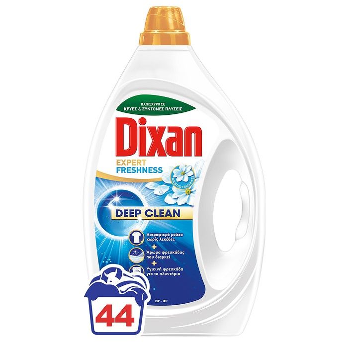 Dixan Υγρό Απορρυπαντικό Πλυντηρίου Ρούχων Expert Freshness  1,98lt 44μεζ