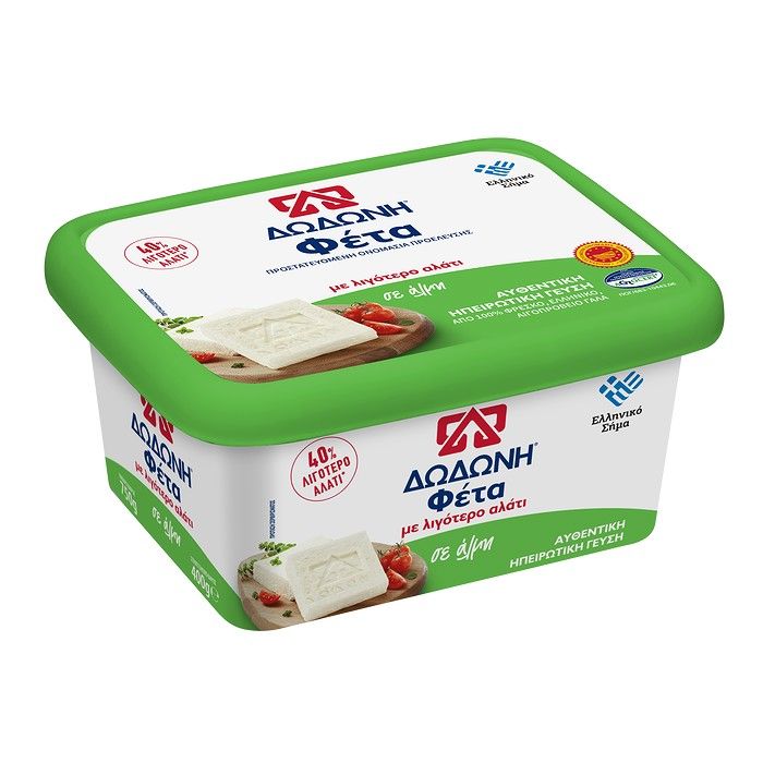 ΔΩΔΩΝΗ ΤΥΡΙ ΦΕΤΑ ΠΟΠ -40% ΑΛΑΤΙ 400g ΣΕ ΑΛΜΗ