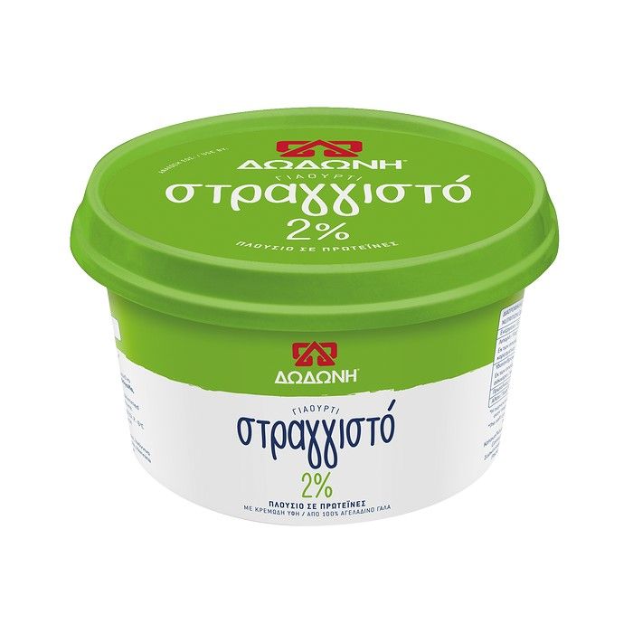 ΔΩΔΩΝΗ ΓΙΑΟΥΡΤΙ ΣΤΡΑΓΓΙΣΤΟ 2% 500g