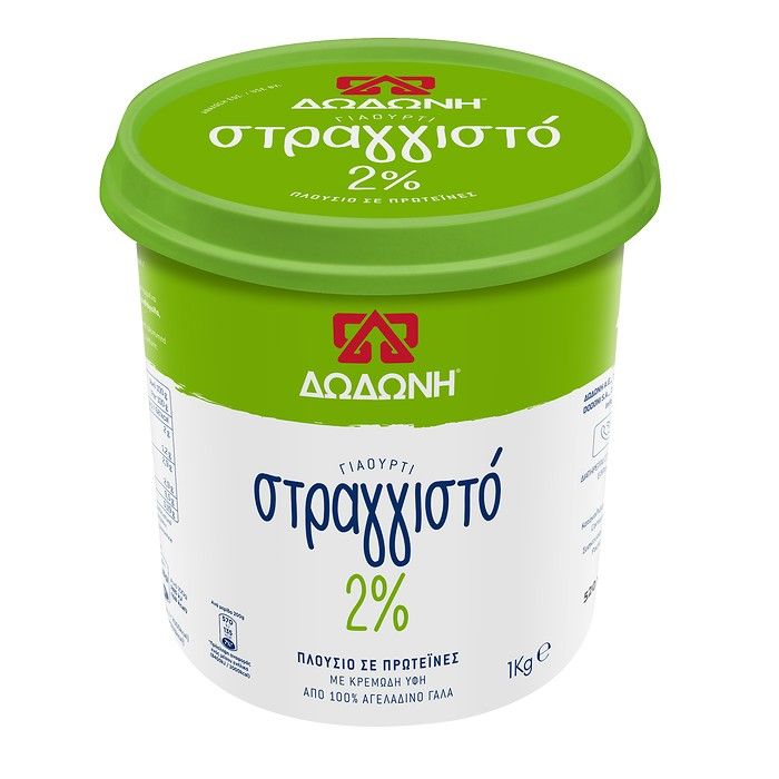 ΔΩΔΩΝΗ ΓΙΑΟΥΡΤΙ ΣΤΡΑΓΓΙΣΤΟ 2% 1Kg
