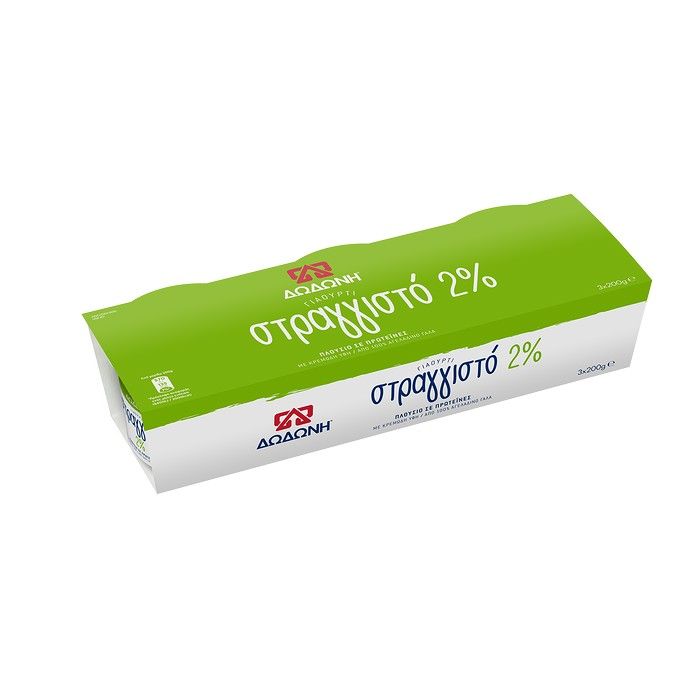 ΔΩΔΩΝΗ ΓΙΑΟΥΡΤΙ ΣΤΡΑΓΓΙΣΤΟ 2% 3x200g