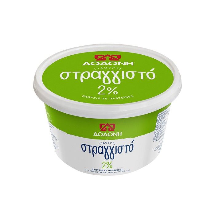 ΔΩΔΩΝΗ ΓΙΑΟΥΡΤΙ ΣΤΡΑΓΓΙΣΤΟ 2% 500g