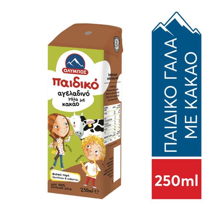 ΟΛΥΜΠΟΣ ΠΑΙΔΙΚΟ Αγελαδινό Γάλα με Κακάο, 250ml