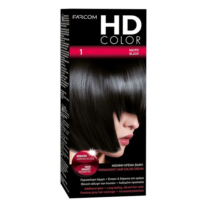 HD  ΣΕΤ ΒΑΦΗΣ Νο1 ΜΑΥΡΟΣ ΕΒΕΝΟΣ 60ML