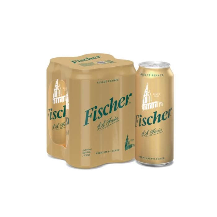 Μπύρα Pilsener Fischer Κουτί 4χ500ml