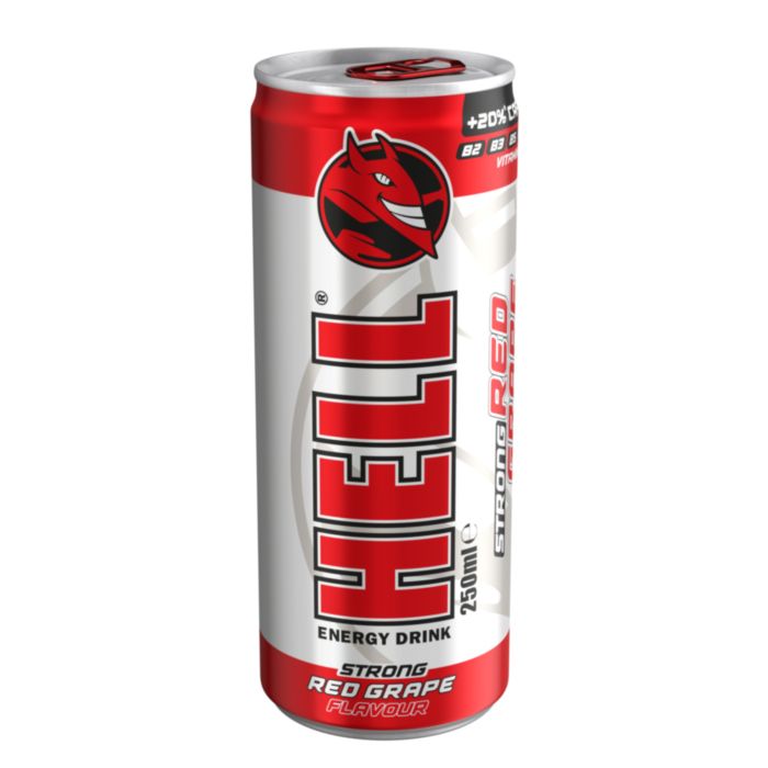 HELL ENERGY DRINK RED GRAPE G STR 250ML.