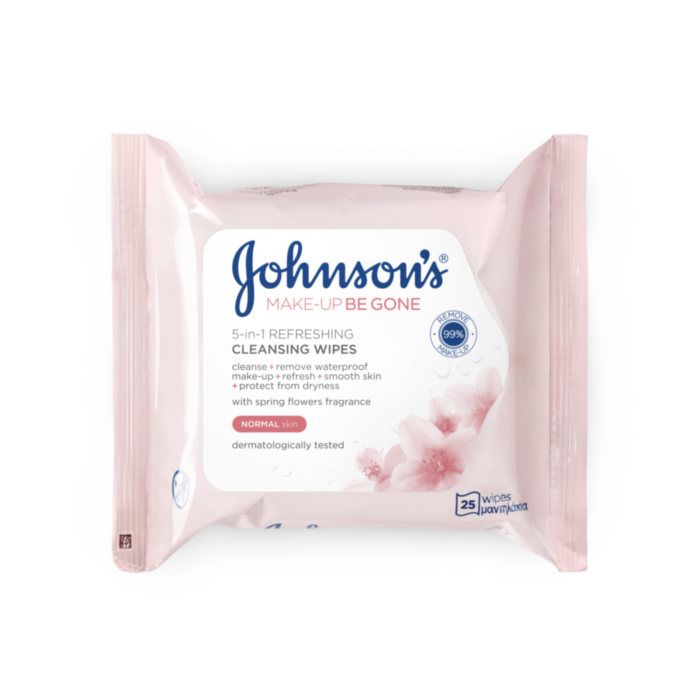 Johnson's® Face Care - Daily Essentials Αναζωογονητικά Μαντηλάκια Καθαρισμού Προσώπου 25pcs
