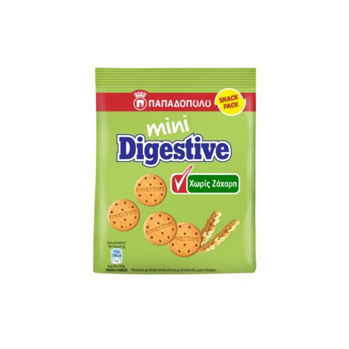 Mini Digestive Χωρίς Ζάχαρη Snack Pack 70g