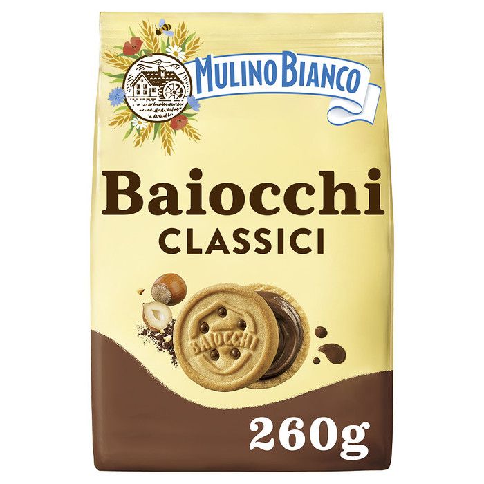 MULINO BIANCO ΜΠΙΣΚΟΤΑ BAIOCCHI CLASSICI (NOCCIOLA) 260GR