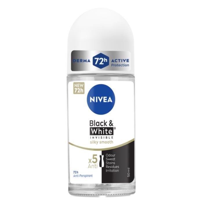 NIVEA Deo Black & White Silky Smooth Roll-On Γυναικείο 50ml