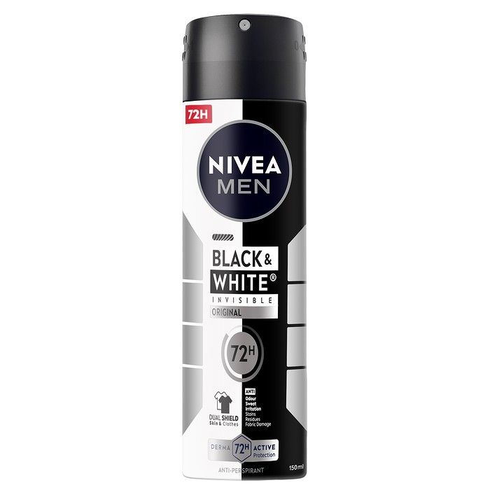 NIVEA MEN Deo Black & White Invisible Original Spray Αντρικό 150ml