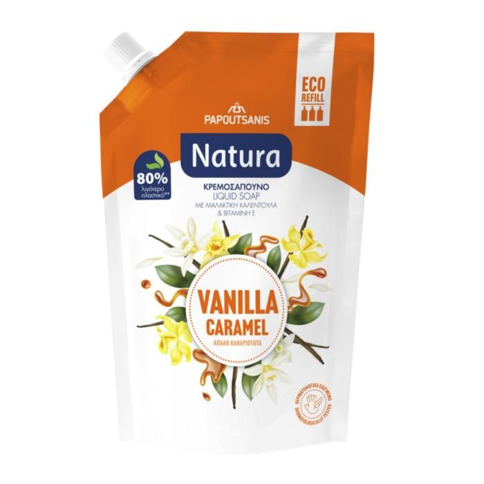 NATURA Κρεμοσάπουνο Vanilla-Caramel  Ανταλλακτικό 750ml