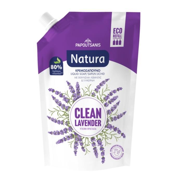 NATURA Κρεμοσάπουνο Clean Lavender Ανταλλακτικό 750ml