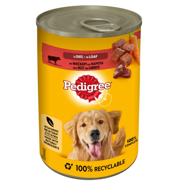 Pedigree® Adult Πλήρης Υγρή Τροφή Σκύλου Μοσχάρι και Καρότα σε Κονσέρβα 400g
