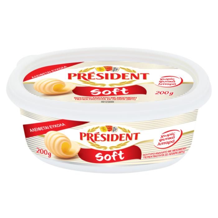 PRESIDENT ΒΟΥΤΥΡΟ 60% ΛΙΠ. SOFT ΑΝΑΛ. ΣΚΑΦ. 200ΓΡ