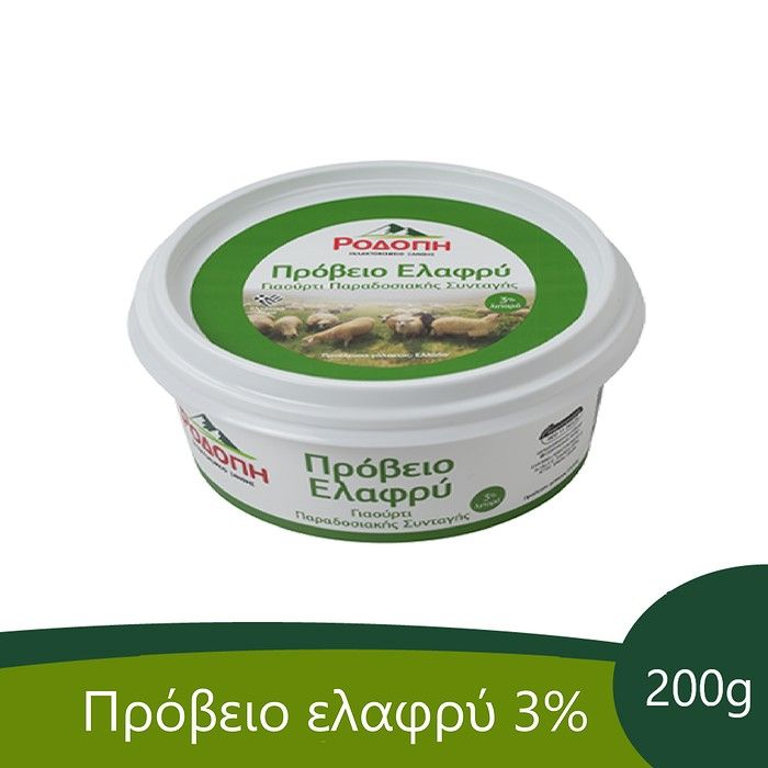 ΡΟΔΟΠΗ ΓΙΑΟΥΡΤΙ ΠΡΟΒΕΙΟ ΠΑΡΑΔΟΣΙΑΚΟ ΕΛΑΦΡΥ 3% 200 g