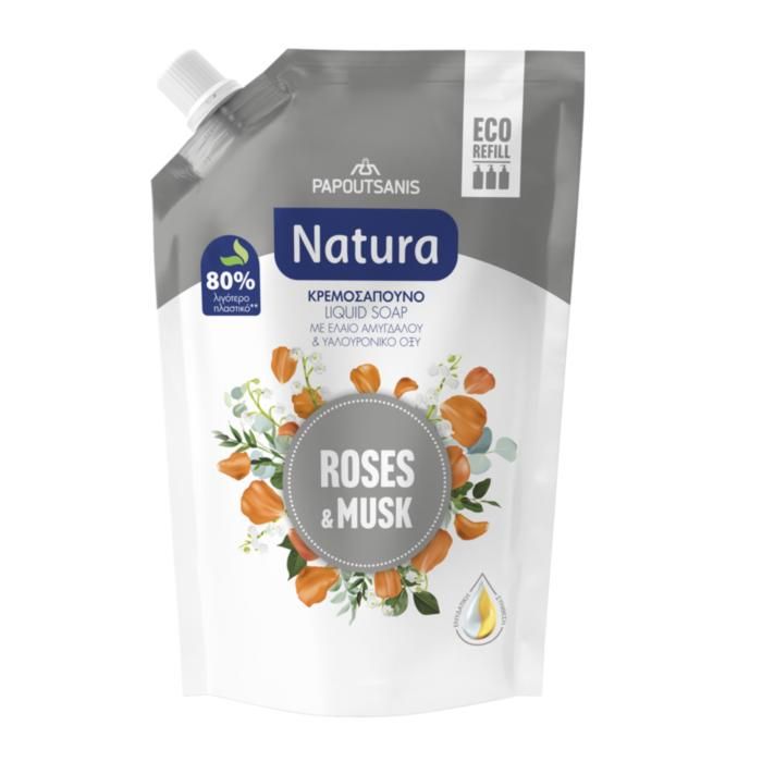 Natura Κρεμοσάπουνο Ανταλλακτικό ROSES & MUSK 500ML
