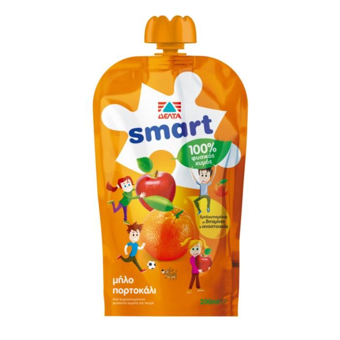 ΔΕΛΤΑ SMART  100% Φυσικός Παιδικός χυμός Μήλο Πορτοκάλι 200ml