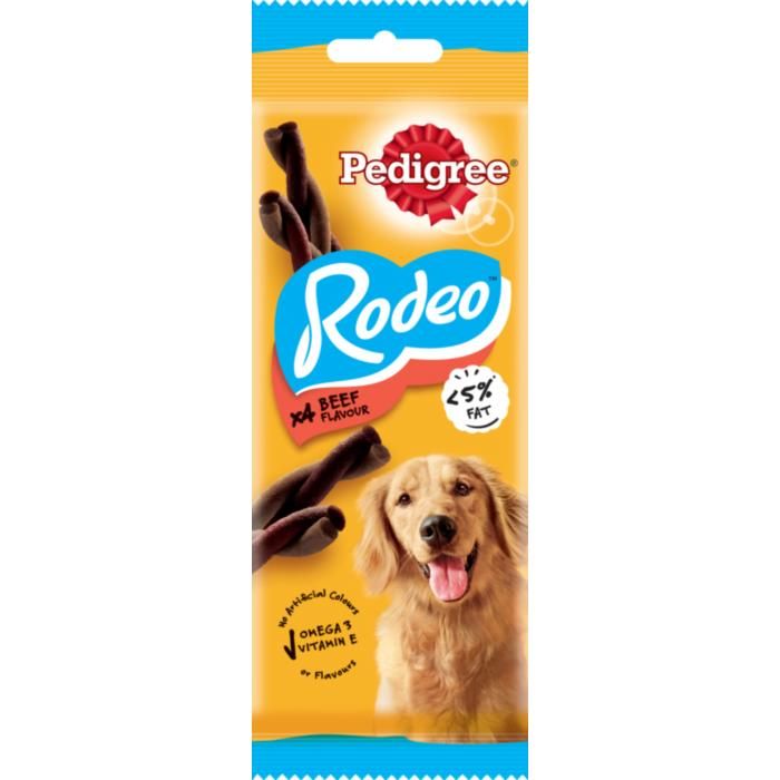 Pedigree® Rodeo Λιχουδιές Σκύλου με Μοσχάρι (4 τμχ) 70g