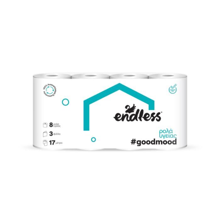 Endless GoodMood Χαρτί Υγείας 85gr 3φυλλo 8 ρολά