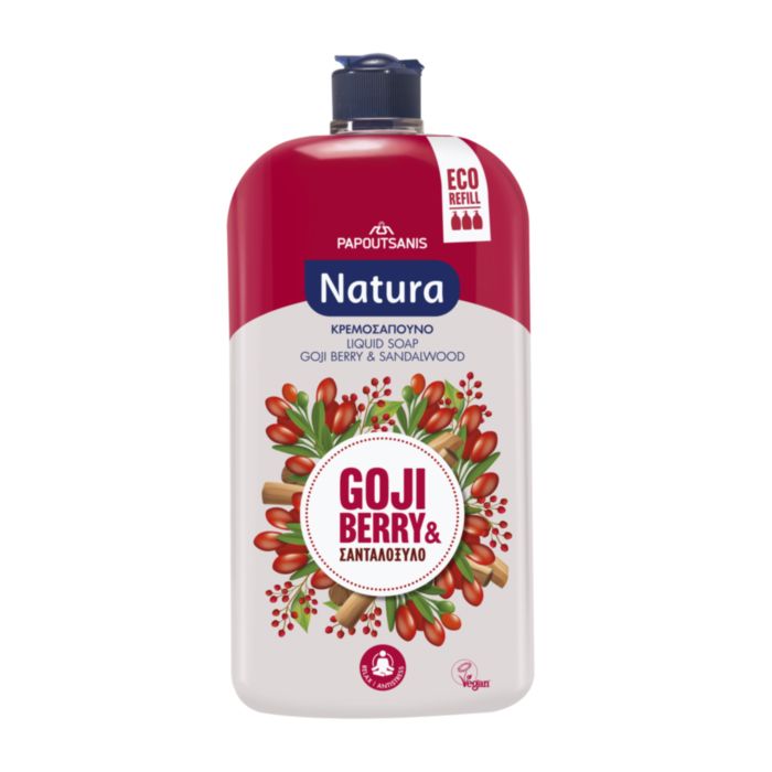 NATURA ΚΡΕΜΟΣΑΠΟΥΝΟ ΣΑΝΔΑΛΟΞΥΛΟ & GOJIBERRY 900ML
