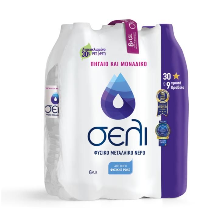 ΣΕΛΙ φυσικό μεταλλικό νερό 6x1,5L