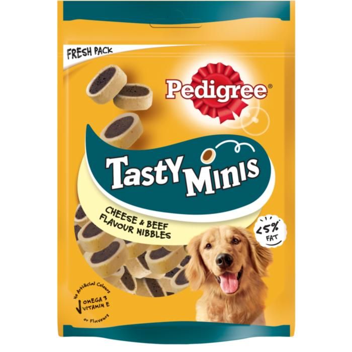 Pedigree® Tasty Minis Adult Λιχουδιές Σκύλου με Τυρί και Μοσχάρι 140g