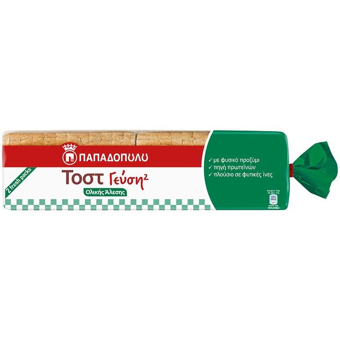 Τοστ Γεύση² Ολικής Άλεσης 700g