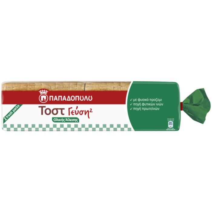 Τοστ Γεύση² Ολικής Άλεσης 700g